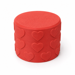 4 x Vial Heart Screw-Top Storage Container